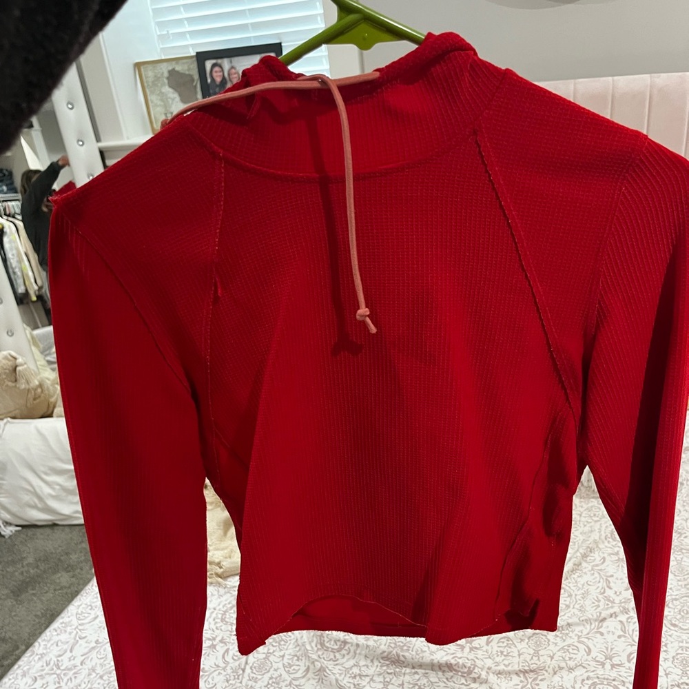 Free People red sweatshirt